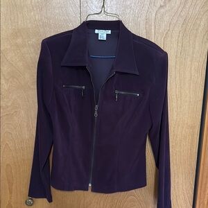 Elegant Purple Women's Jacket Skirt set